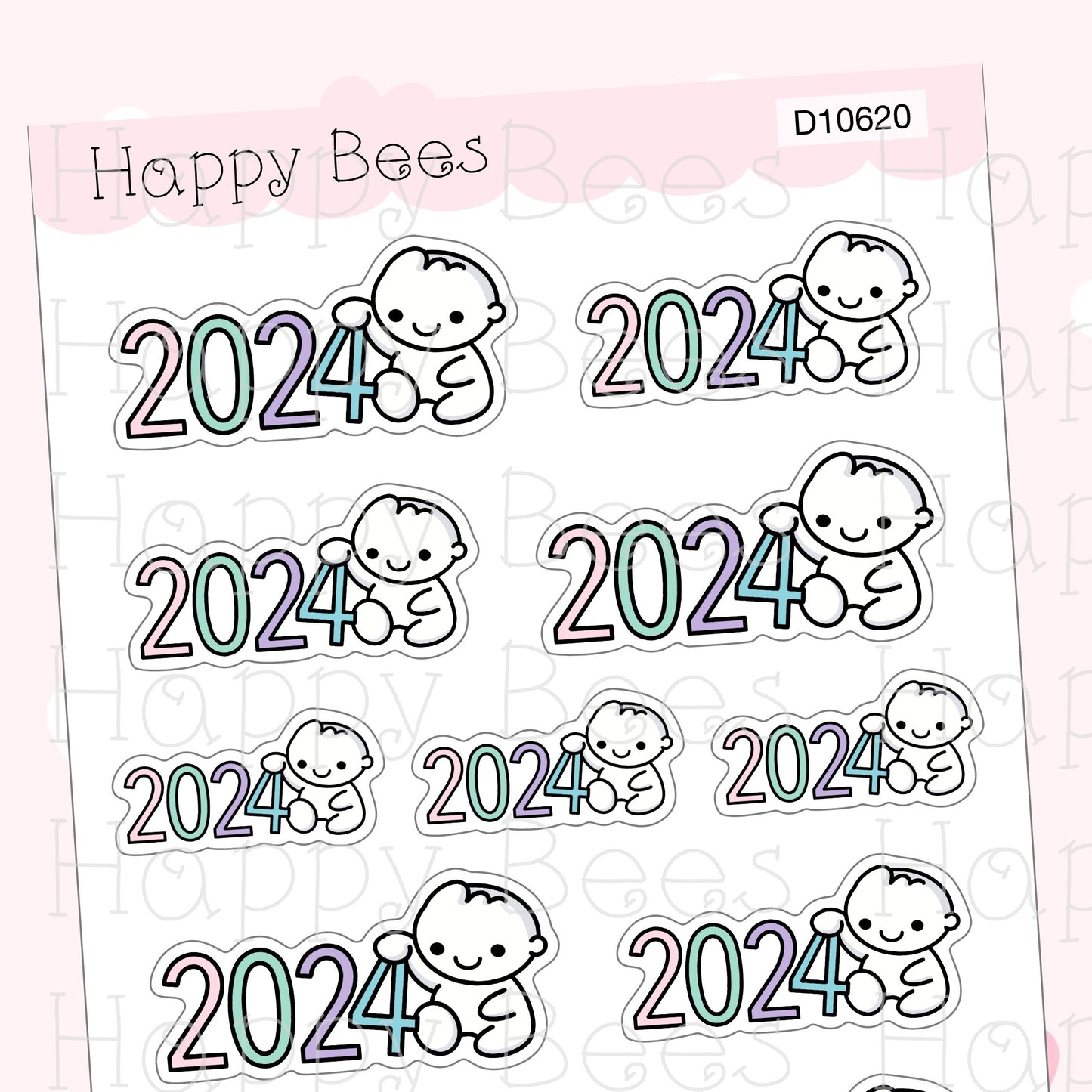 2024 Doodles Vol.1  - Functional Cute Planner Stickers D10620