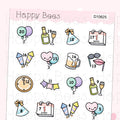 New Year Countdown Doodles - Cute Winter Holiday Planner Stickers D10625
