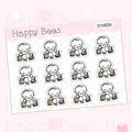 Christmas Card Writing Doodles - Cute Journal Planner Stickers D10629