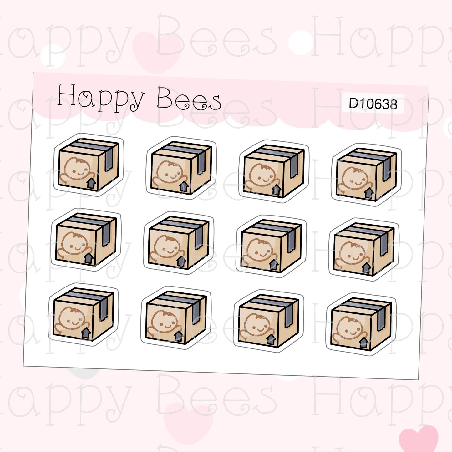 Parcel Doodles - Cute Happy Mail Planner Stickers D10638