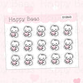 Happy Moment Doodles - Cute Heart Planner Stickers D10643