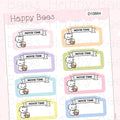 Movie Time Boxes - Cute Doodles Hobonichi Cousin Planner Stickers D10664