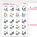 Sunday Scaries - Cute Doodles Self Care Planner Stickers D10668
