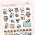 Stationery Lovers Washi & Deco Sheet - Cute Doodles Journal Planner Stickers D10681