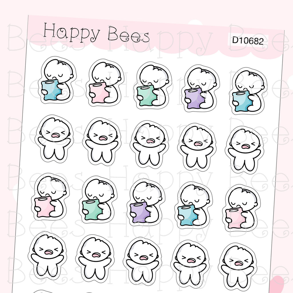 Bad Days - Cute Doodles Self Care Planner Stickers D10682