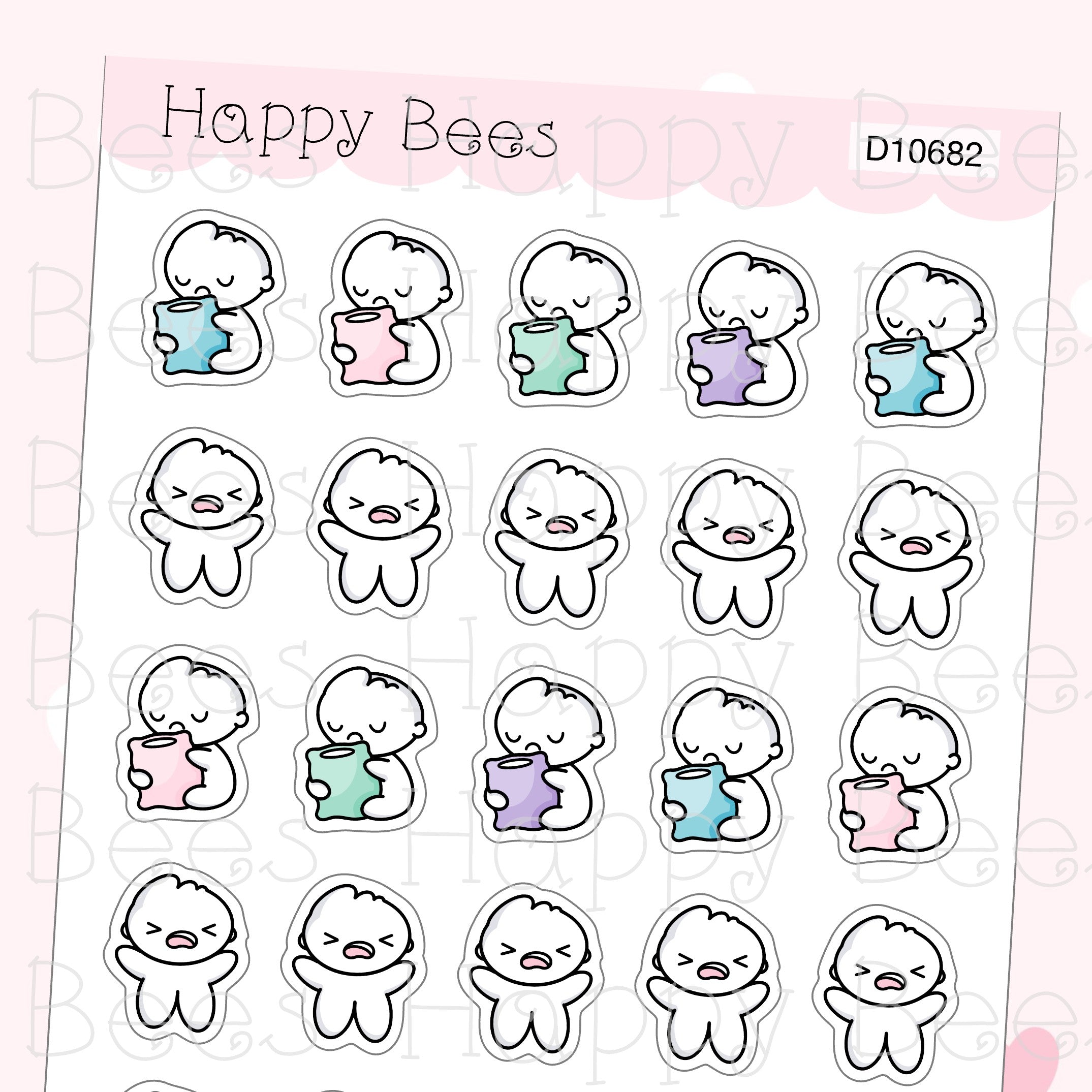 Bad Days - Cute Doodles Self Care Planner Stickers D10682