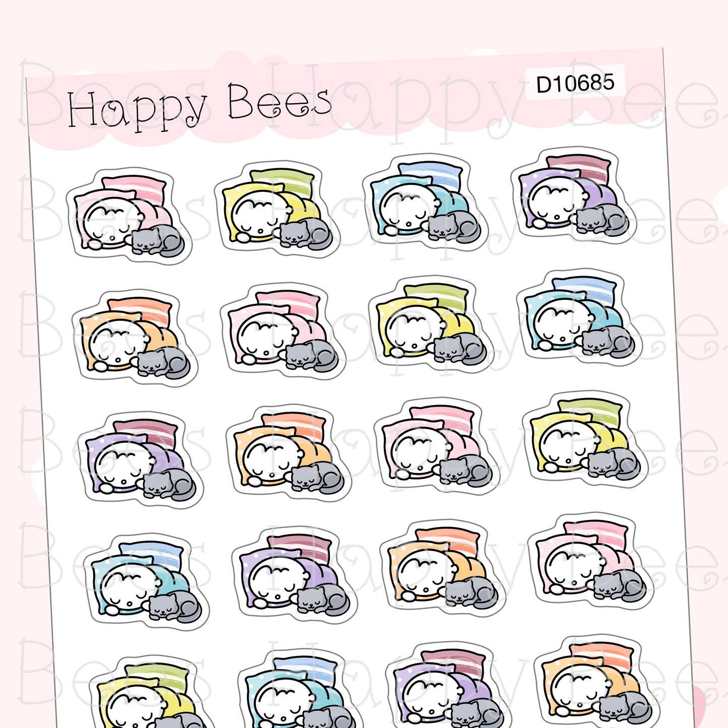 Catnap Doodles - Cute Sleep Rest Planner Stickers D10685