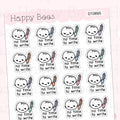 No Time to Write Doodles - Cute Planning Journaling Planner Stickers D10695
