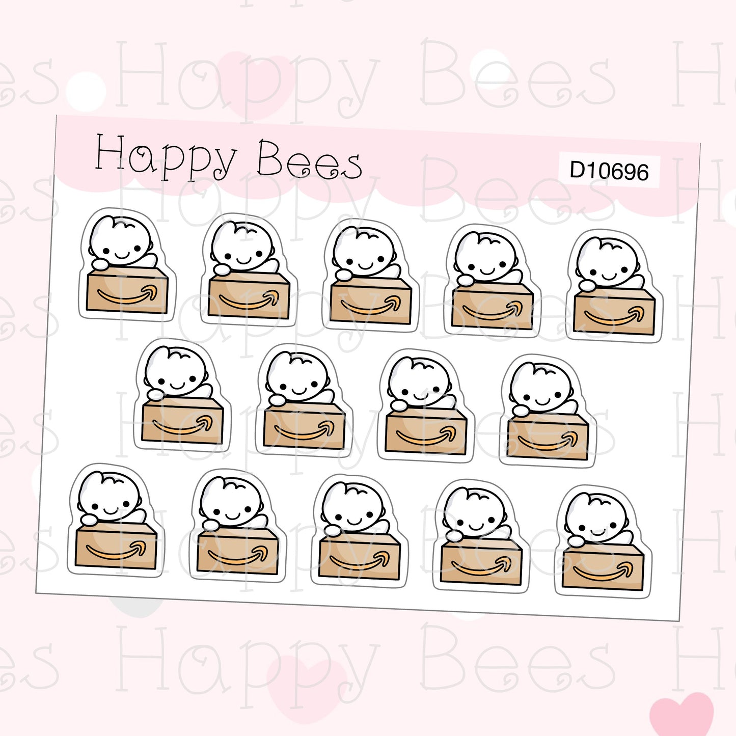 Amazon Delivery Doodles - Cute Happy Mail Planner Stickers D10696