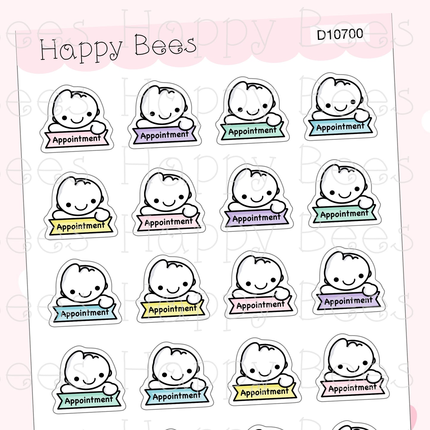 Appointment Doodles - Cute Work Planner Stickers D10700