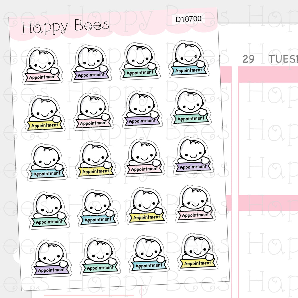 Appointment Doodles - Cute Work Planner Stickers D10700
