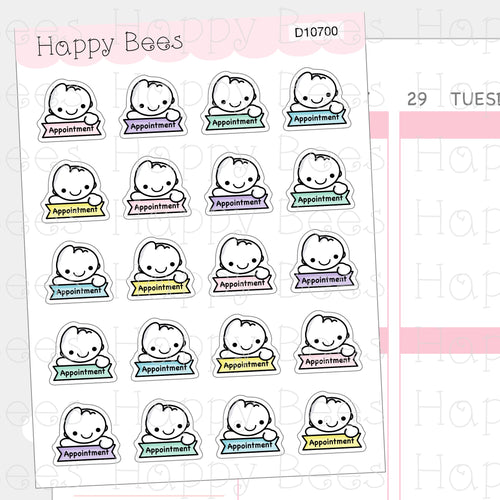 Appointment Doodles - Cute Work Planner Stickers D10700