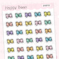 Bow Doodles - Cute Pastel Deco Planner Stickers D10710
