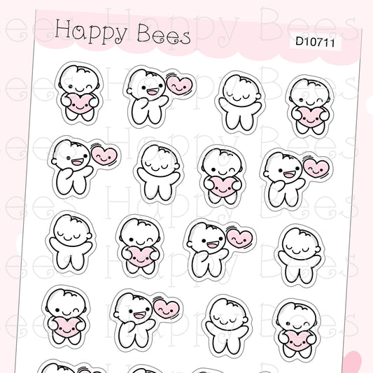 Feeling Loved Doodles - Cute Joyful Mood Delighted Emotion Planner Stickers D10711