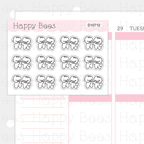 Arguing Doodles - Cute Frustrated Angry Mood Planner Stickers D10712