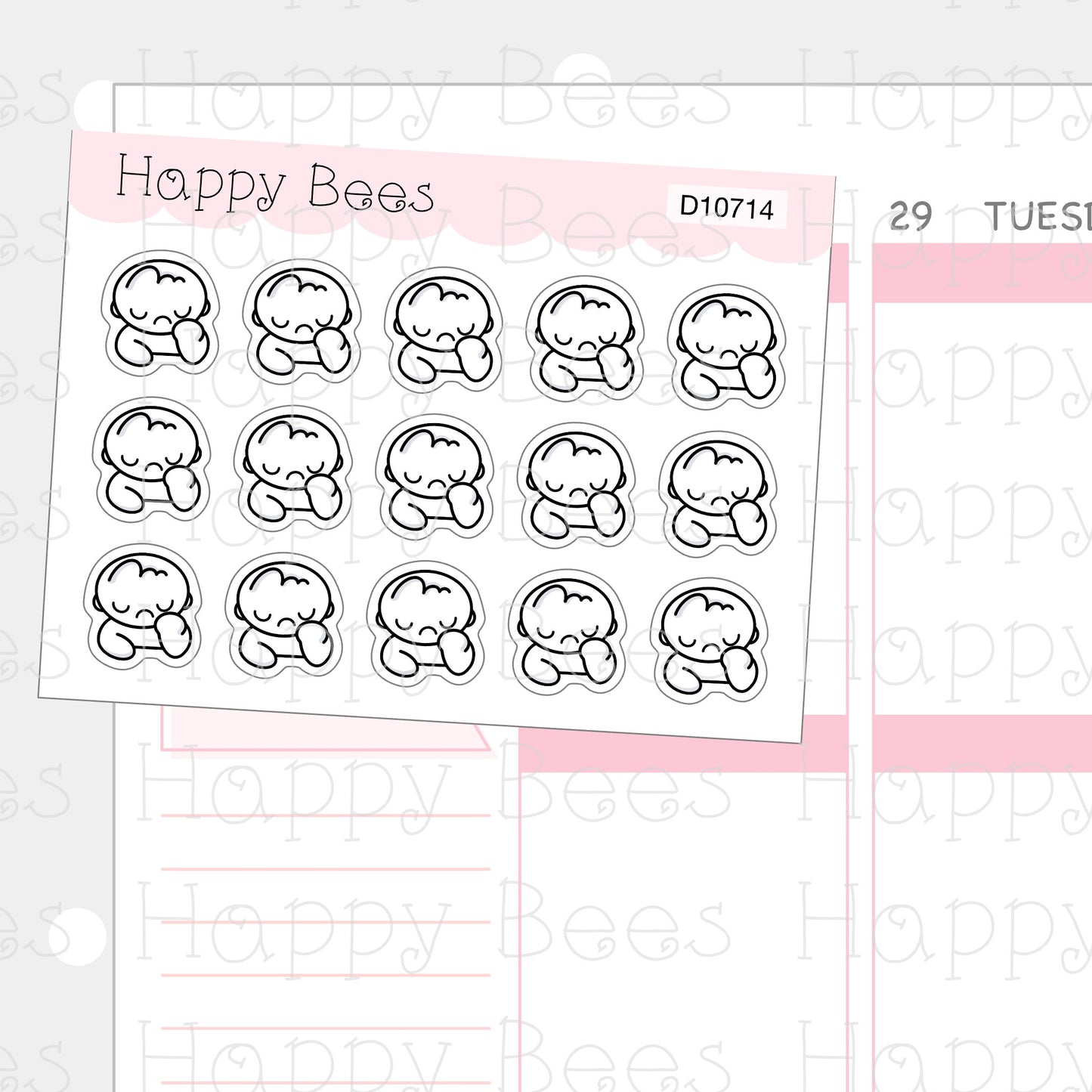 Fed Up Doodles - Cute Annoyed Upset Mood Planner Stickers D10714