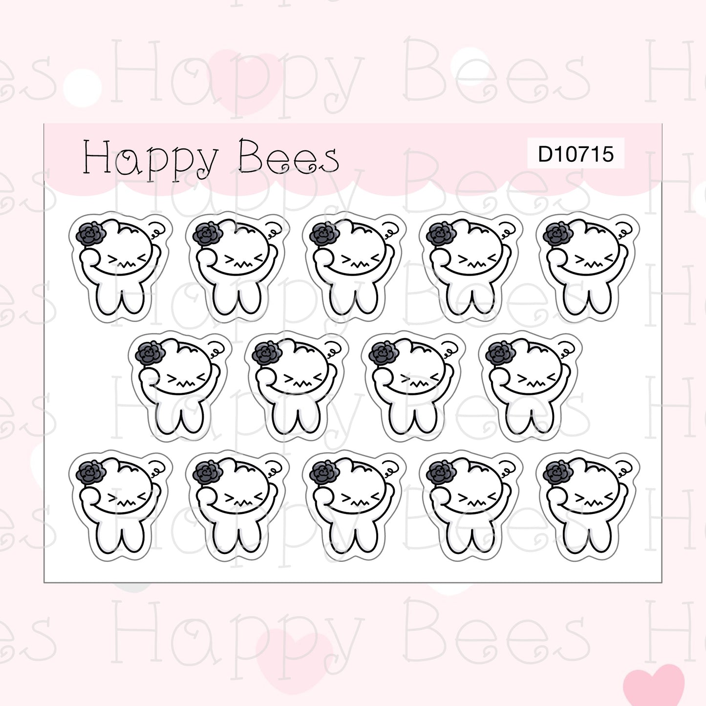 So Confused Doodles - Cute Annoyed Upset Mood Planner Stickers D10715