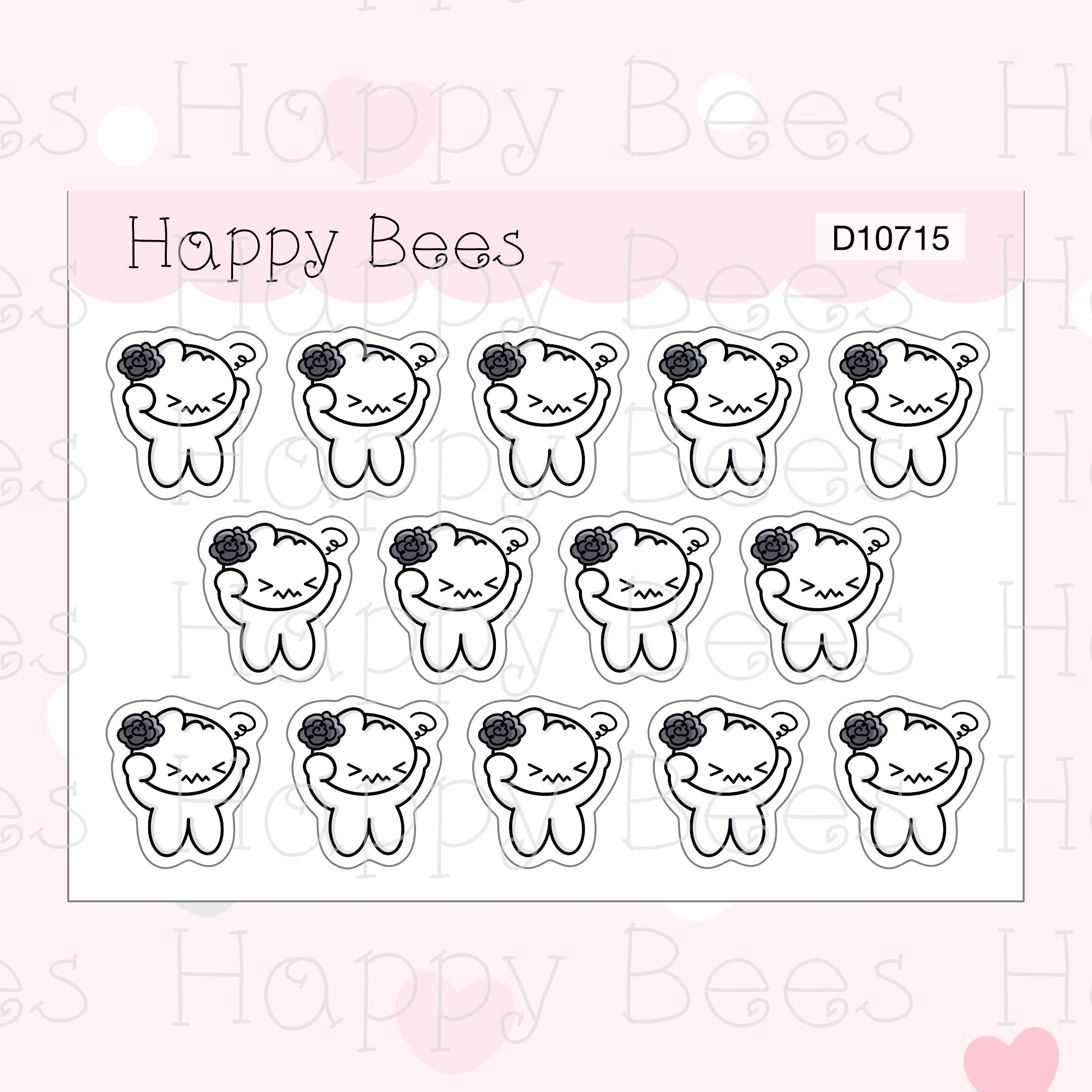 So Confused Doodles - Cute Annoyed Upset Mood Planner Stickers D10715