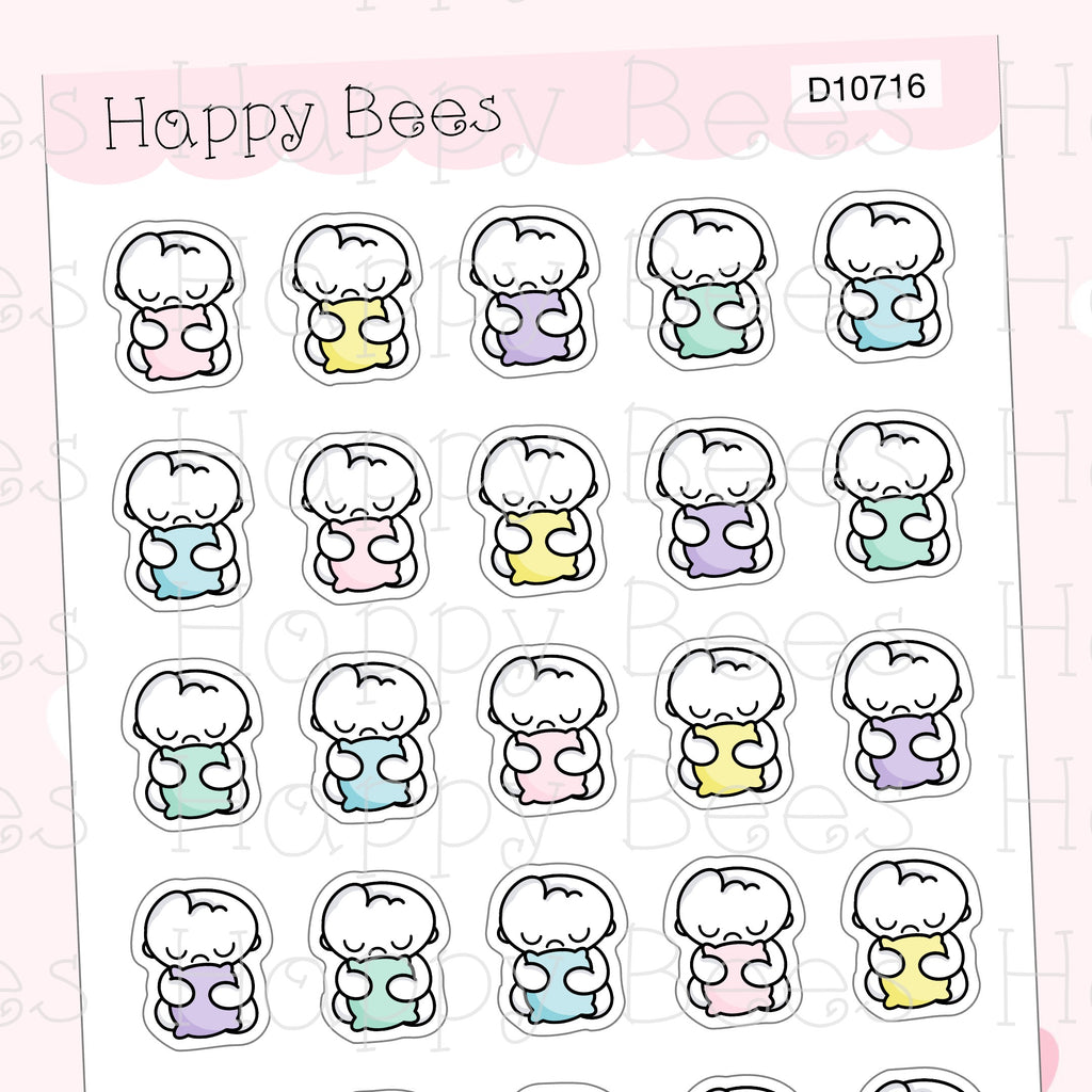 Feeling Fragile Doodles - Cute Weak Sad Mood Emotion Planner Stickers D10716