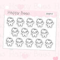 Be Strong Doodles - Cute Emotion Mood Planner Stickers D10717