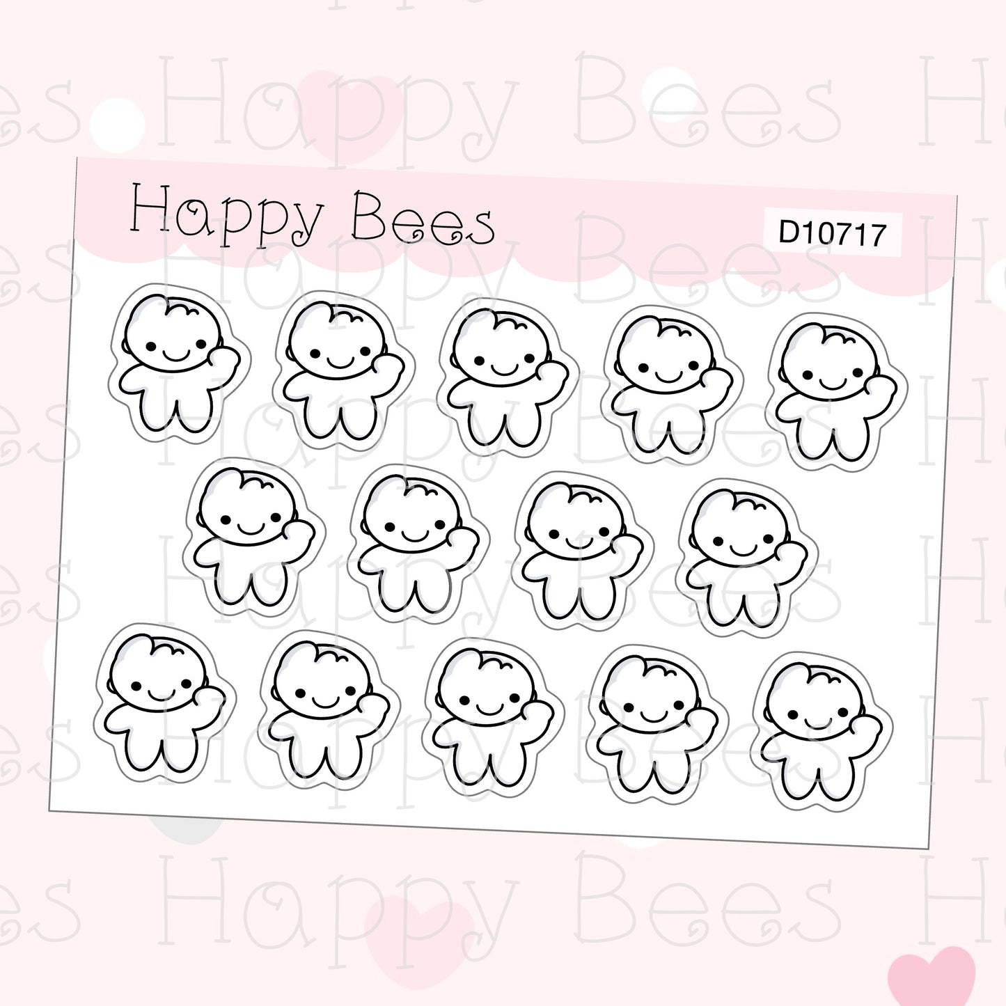 Be Strong Doodles - Cute Emotion Mood Planner Stickers D10717