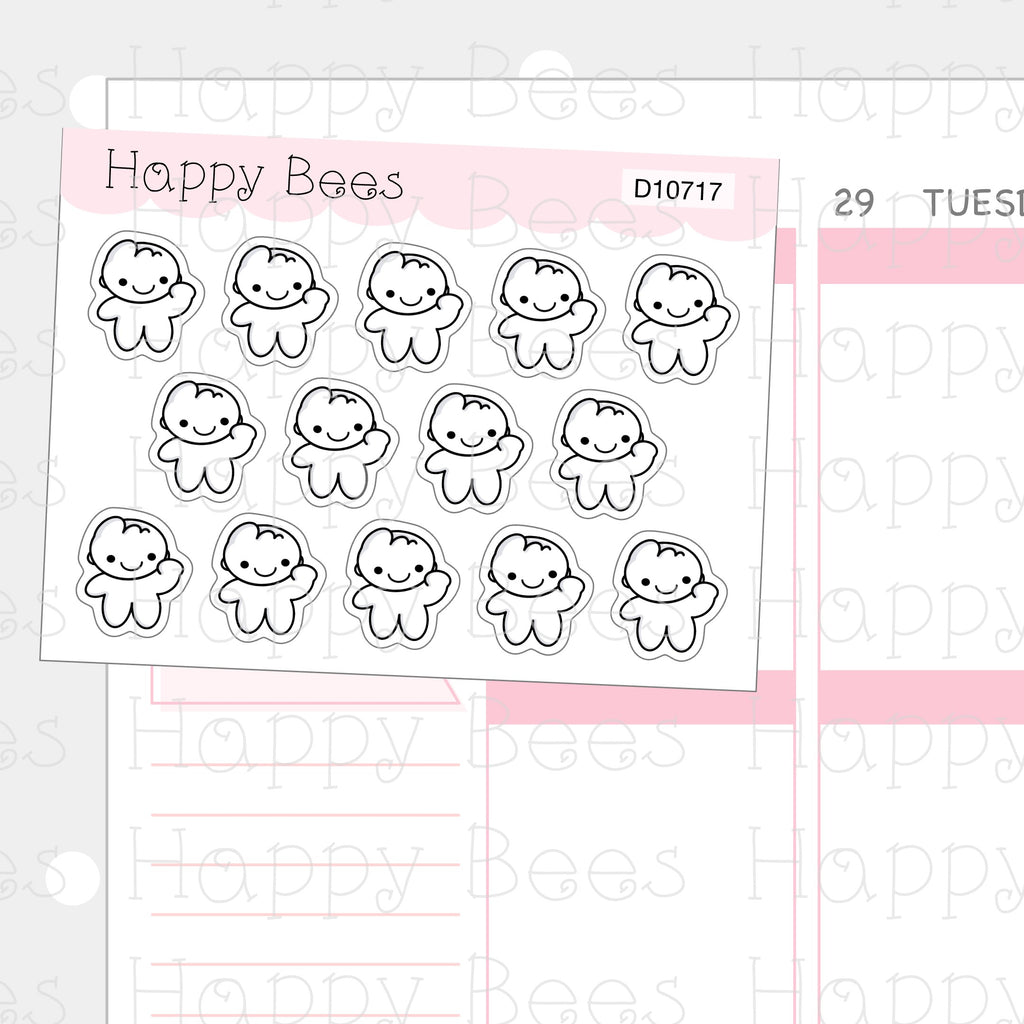 Be Strong Doodles - Cute Emotion Mood Planner Stickers D10717