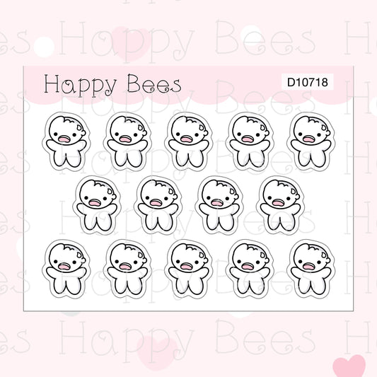 Feeling Overwhelmed Doodles - Cute Emotion Mood Planner Stickers D10718