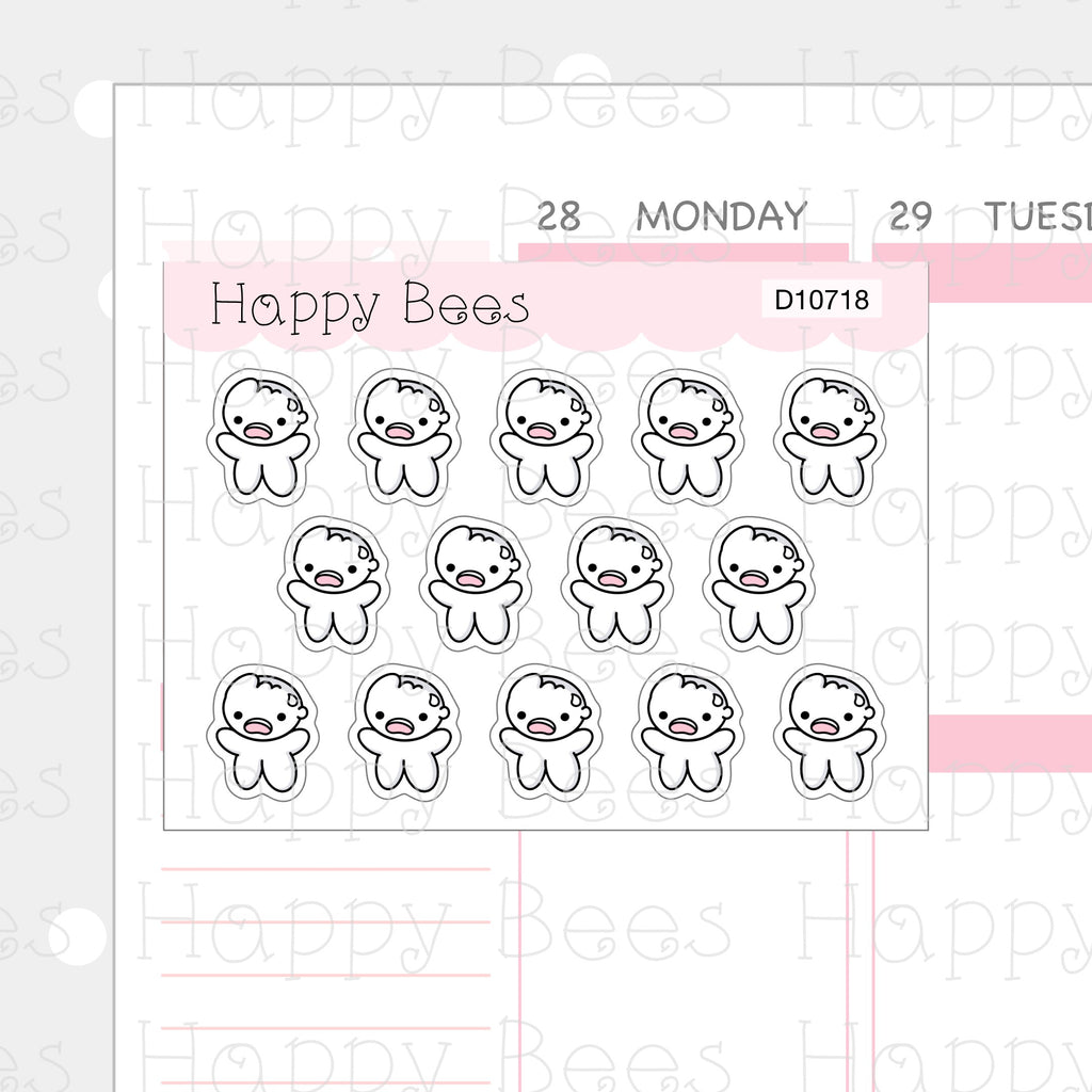 Feeling Overwhelmed Doodles - Cute Emotion Mood Planner Stickers D10718
