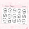 Indifferent Doodles - Cute Unconcerned Cold Mood Planner Stickers D10746