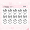 Bewildered Doodles - Cute Confused Puzzled Mood Planner Stickers D10747