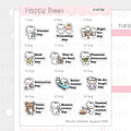 Wacky Holiday Doodles / July to December 2025 - Cute Journal Planner Stickers D10759-761