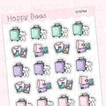 Packing Suitcase Doodles - Cute Holiday Trip Vacation Planner Stickers D10764