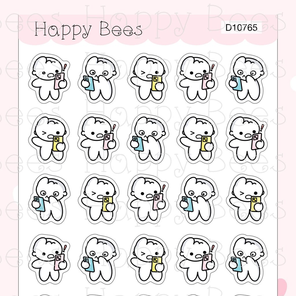 Shocking News Doodles - Cute Positive Mood Self Care Planner Stickers D10765
