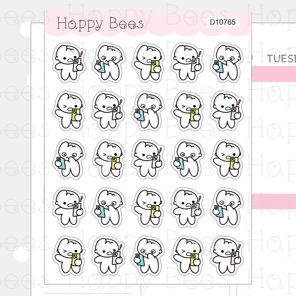 Shocking News Doodles - Cute Positive Mood Self Care Planner Stickers D10765