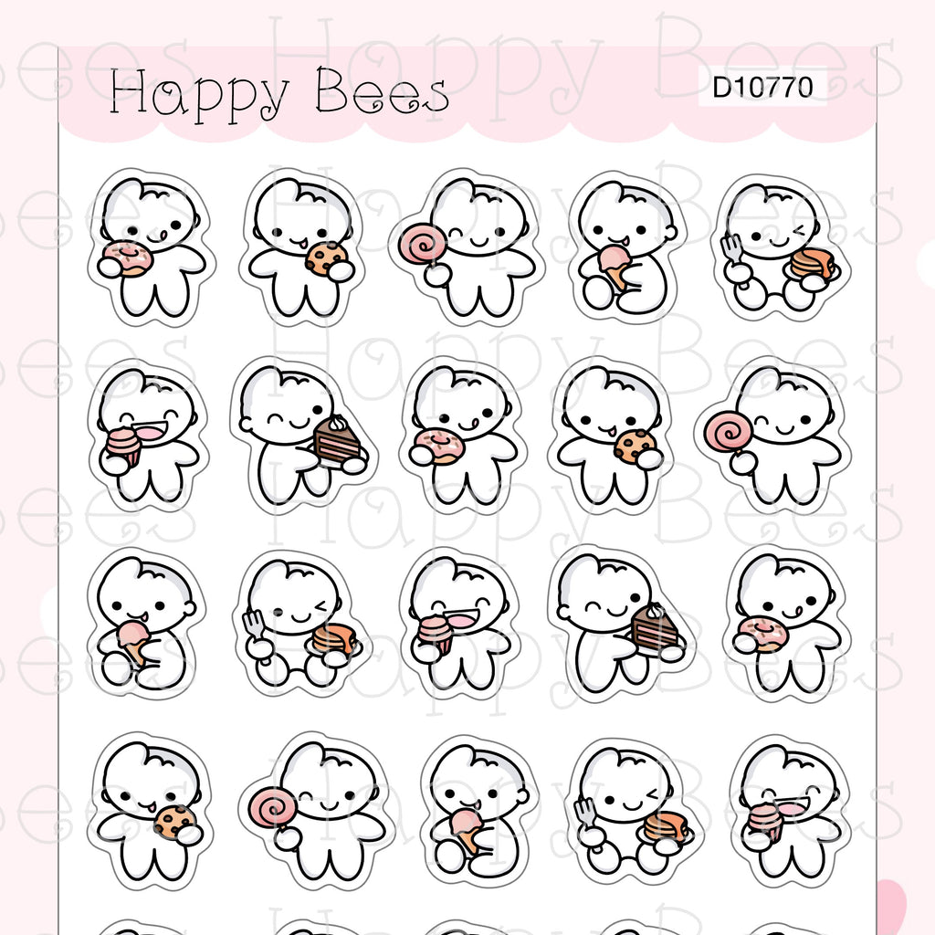 Sweet Treats Doodles - Cute Deco Food Planner Stickers D10770