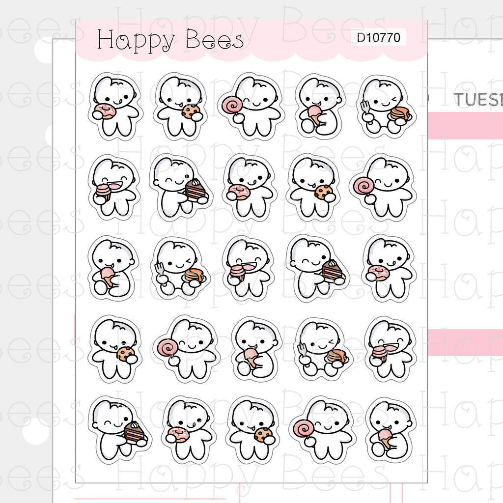 Sweet Treats Doodles - Cute Deco Food Planner Stickers D10770