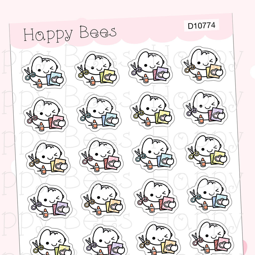 Craft Time Doodles - Cute Journaling Planning Planner Stickers D10774