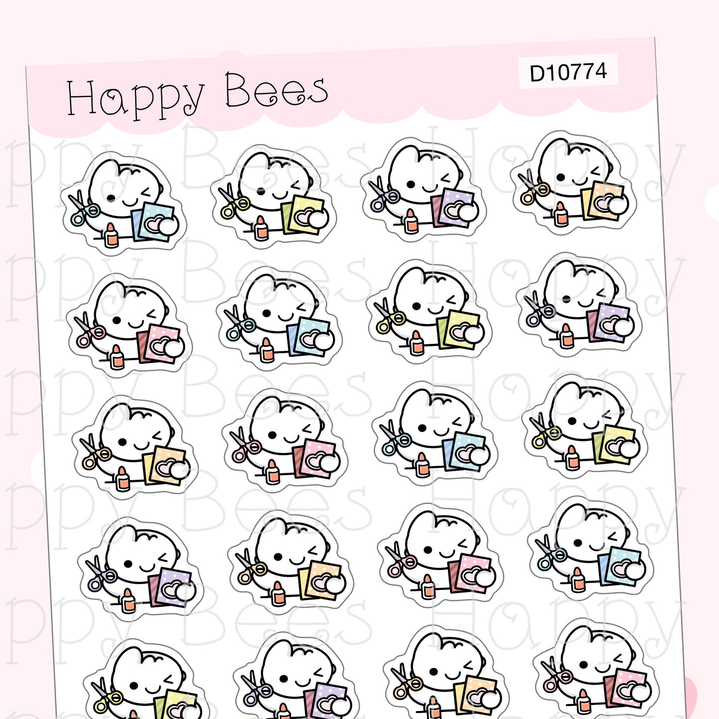 Craft Time Doodles - Cute Journaling Planning Planner Stickers D10774