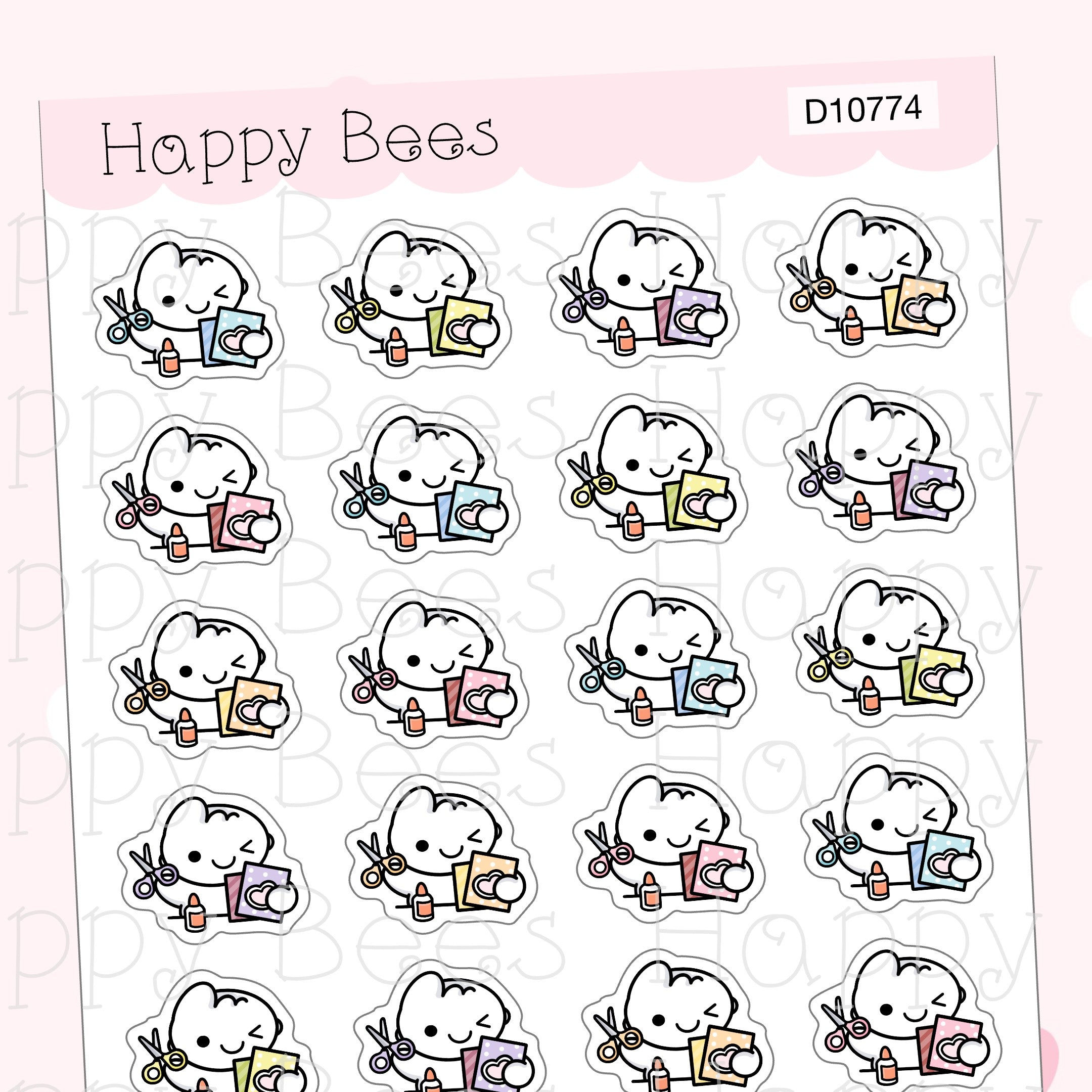 Craft Time Doodles - Cute Journaling Planning Planner Stickers D10774