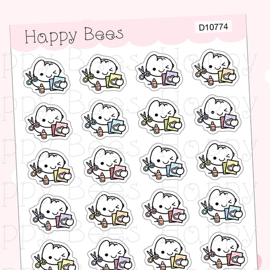 Craft Time Doodles - Cute Journaling Planning Planner Stickers D10774