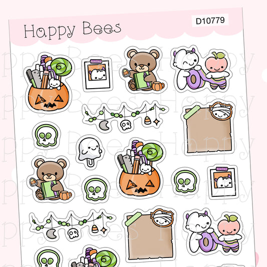 Witchy Planning Deco Sheet - Cute Doodles Journal Planner Stickers D10779