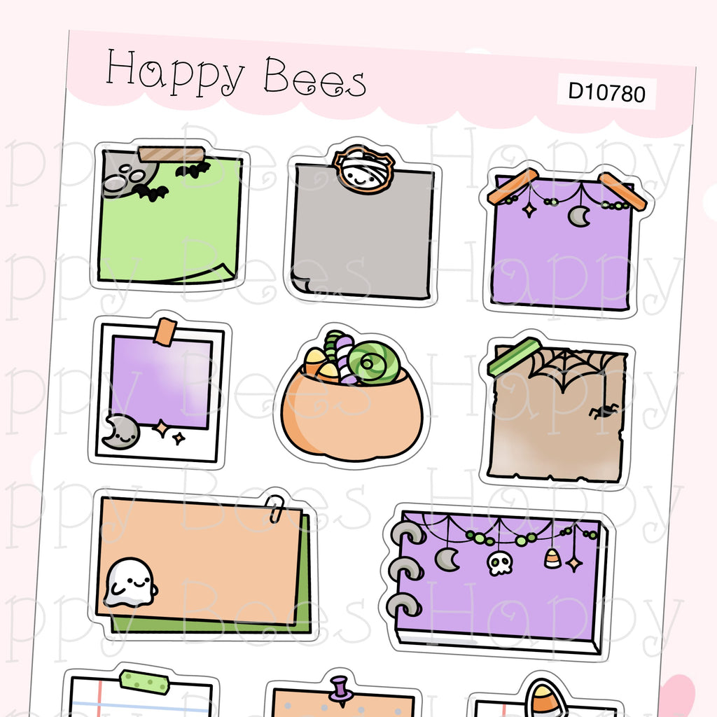 Witchy Planning Sticky Notes & Memos - Cute Fall Notes Planner Stickers D10780