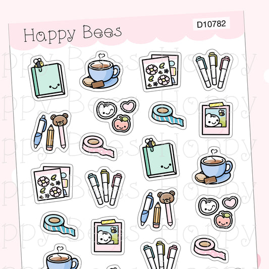 Journaling Doodles - Cute Planning Planner Stickers D10782