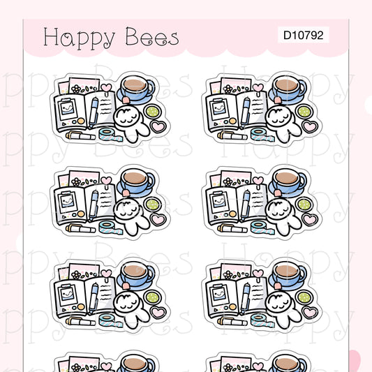 Planning Desk - Cute Journaling Hobonichi Cousin Planner Stickers D10792