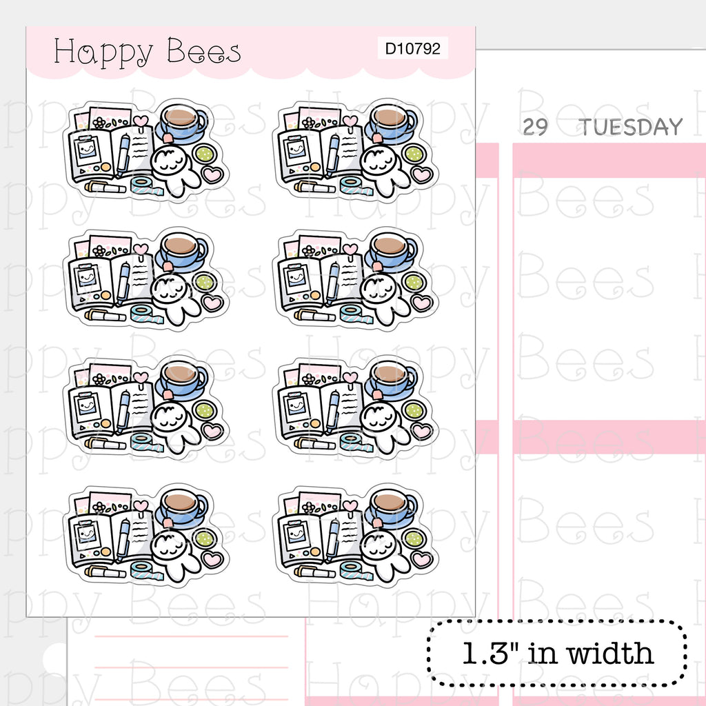 Planning Desk - Cute Journaling Hobonichi Cousin Planner Stickers D10792