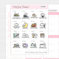 Wacky Holiday Doodles / July to December 2026 - Cute Journal Planner Stickers D10794-796