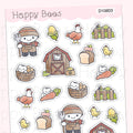 Farm Deco Sheet - Cute Doodles Journal Planner Stickers D10803
