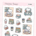 Fall Cafe Deco Sheet - Cute Doodles Journal Planner Stickers D10805