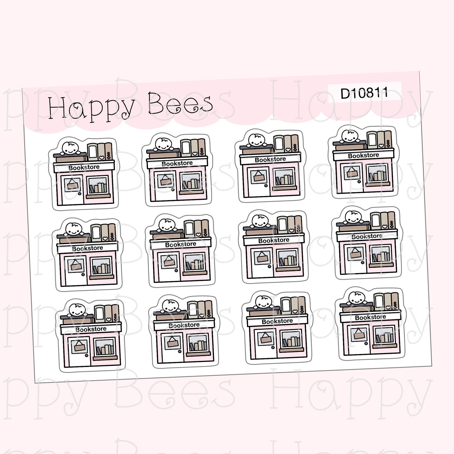 Bookstore Doodles - Cute Reading Planner Stickers D10811