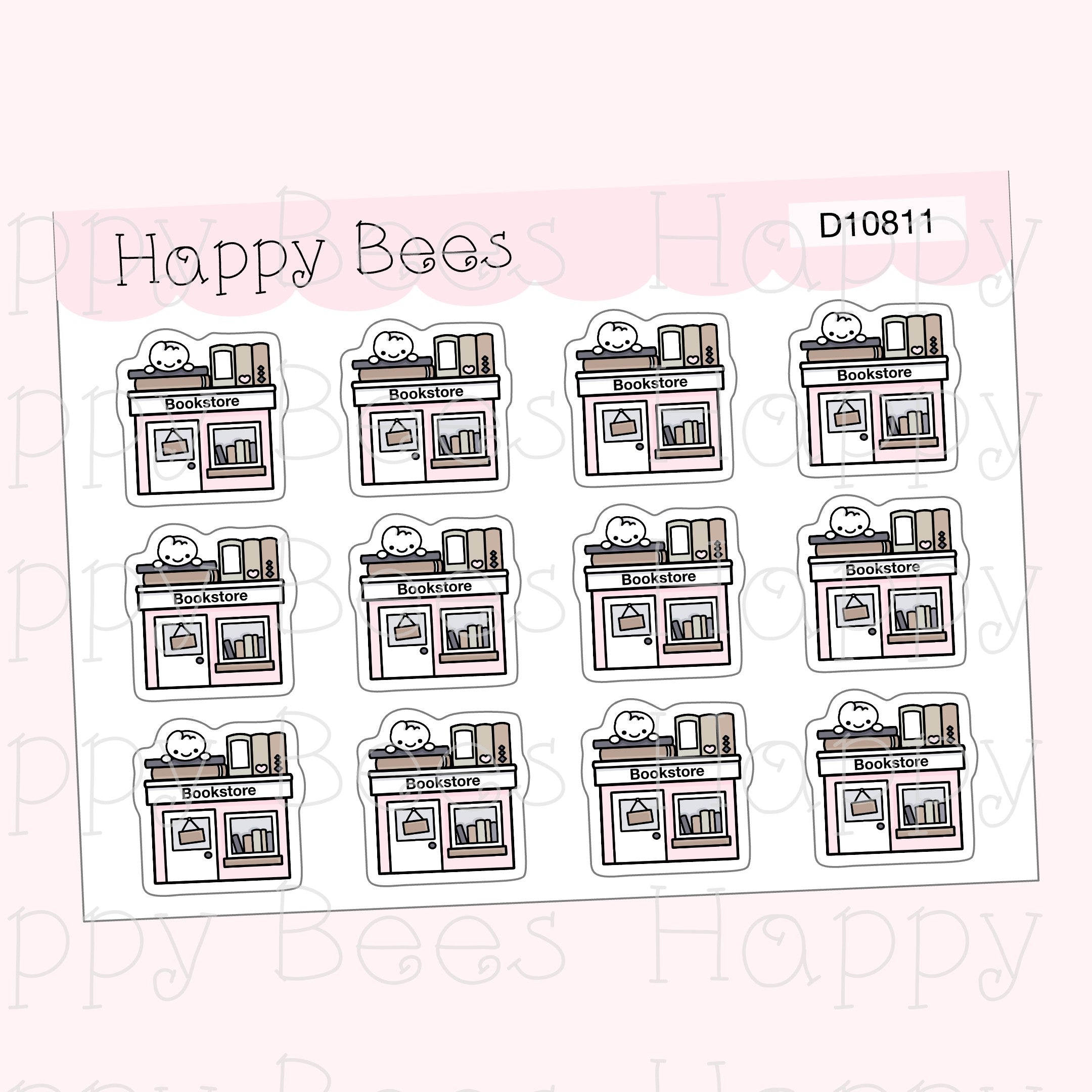Bookstore Doodles - Cute Reading Planner Stickers D10811